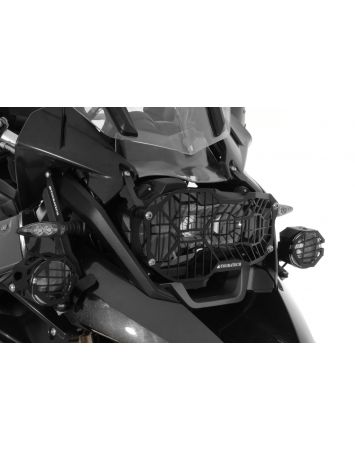 Osłona reflektora LED "kratka" czarna, ze stali nierdzewnej z szybkozłączką do BMW R1250GS/ R1250GS Adventure/ R1200GS od 2013/ R1200GS Adventure od 2014 *OFFROAD USE ONLY*